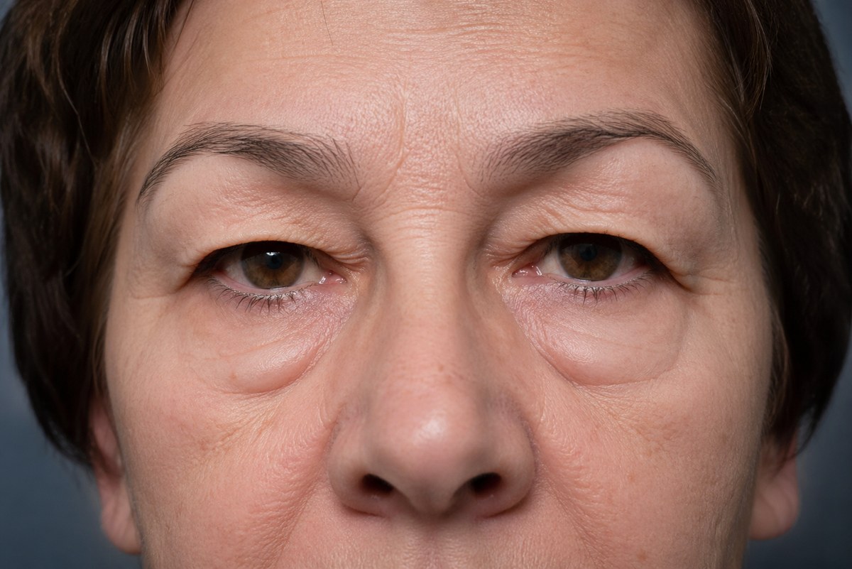 Blefaroplastia: excesso de pele e bolsas de gordura ao redor dos olhos antes do procedimento
